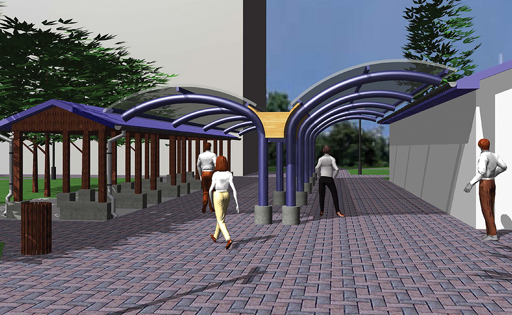 Redevelopment of food market, Tiszaújváros (concept)